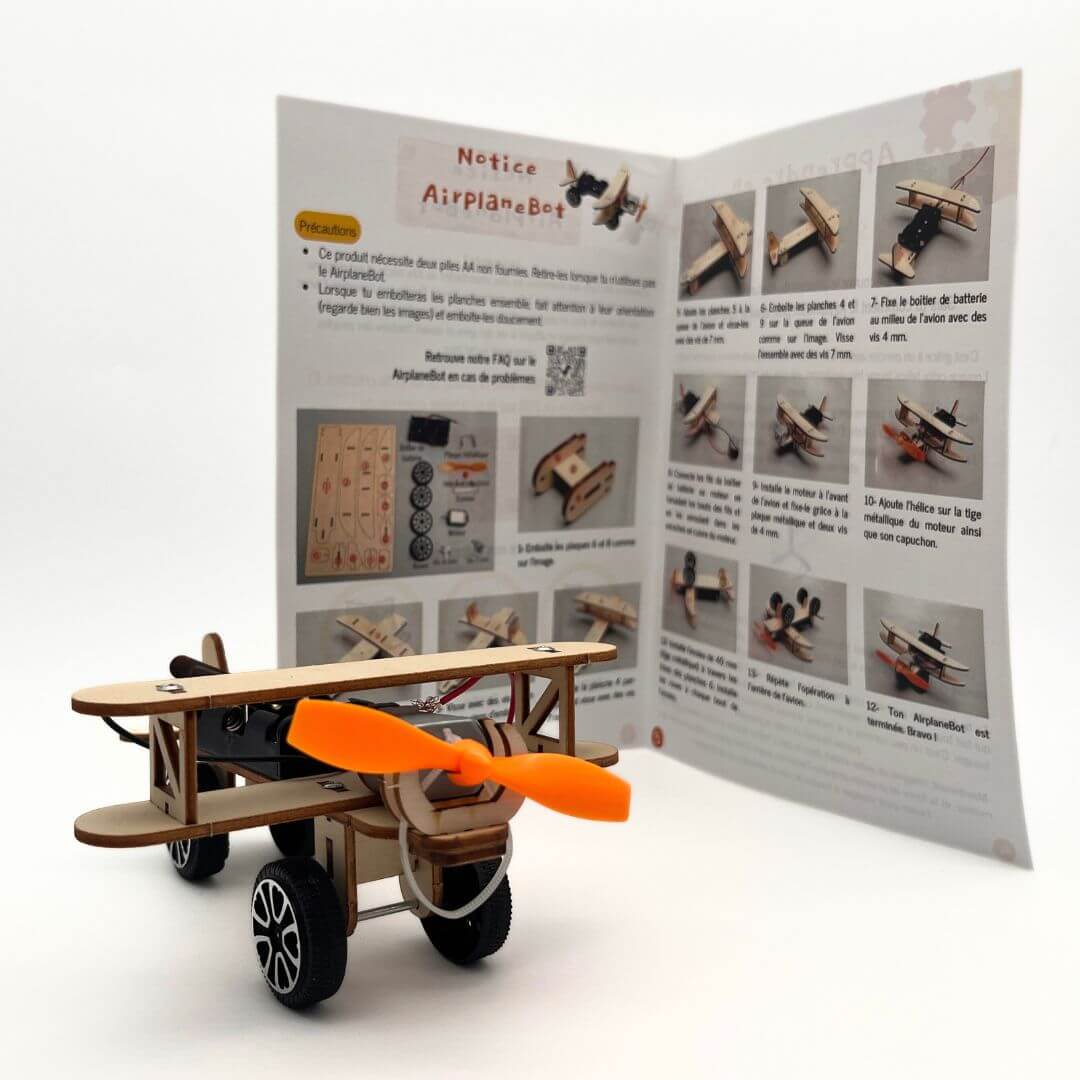 AirplaneBot: The High-Speed ​​Jet! - Wooden STEM Assembly Kit