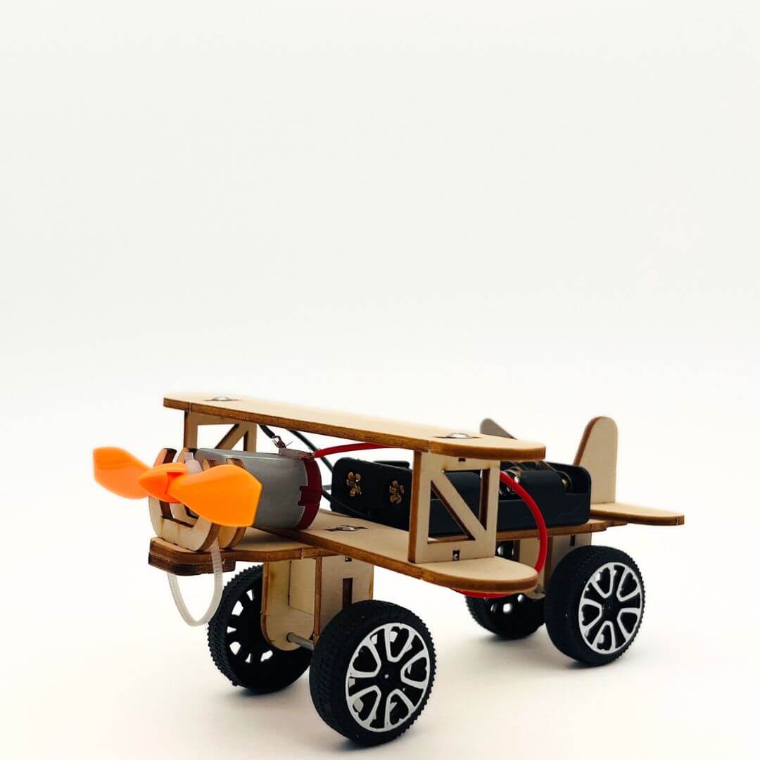 AirplaneBot: The High-Speed ​​Jet! - Wooden STEM Assembly Kit