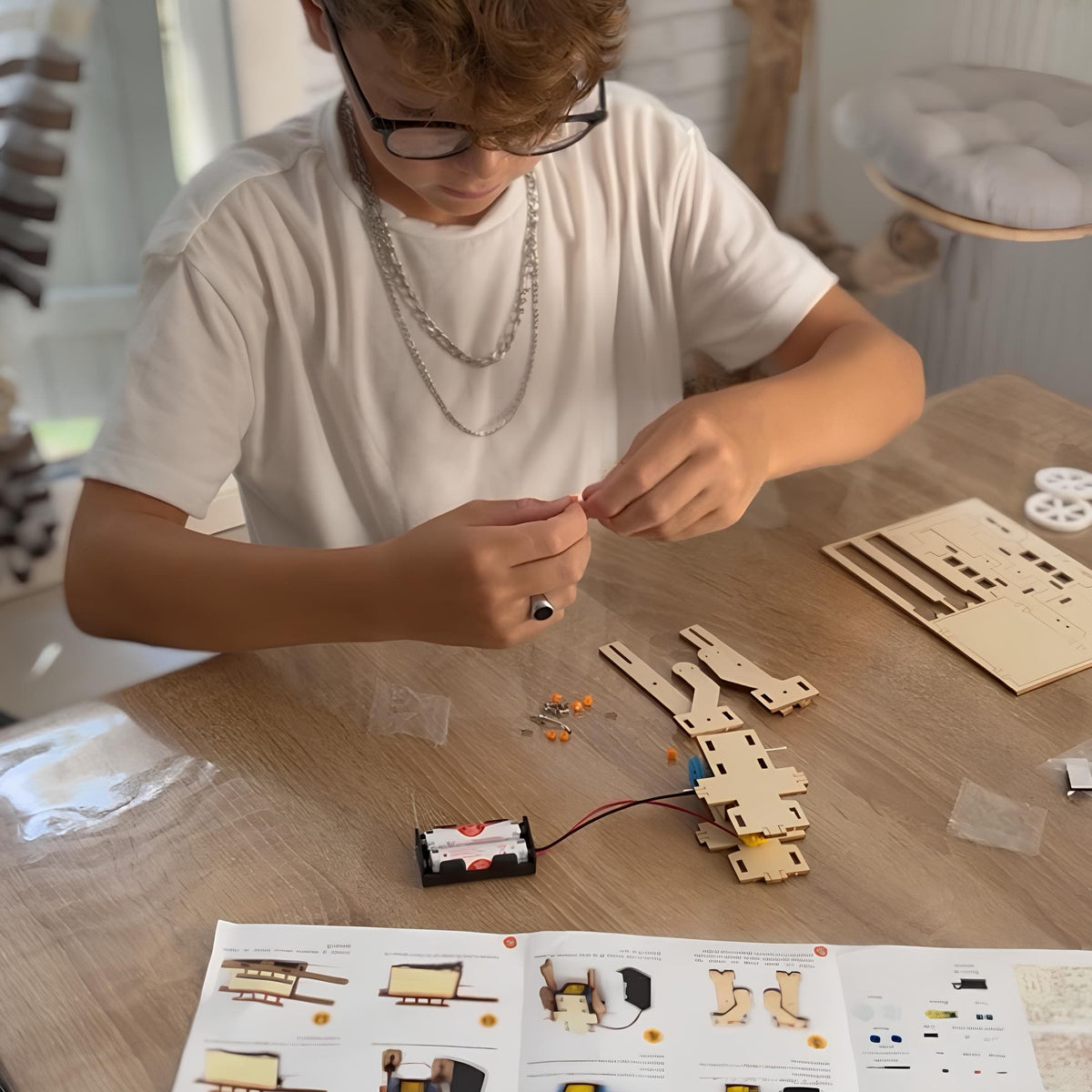 SpiderBot, CoinMunch & RoboPromeneur - Kit d'assemblage DIY en bois STEM