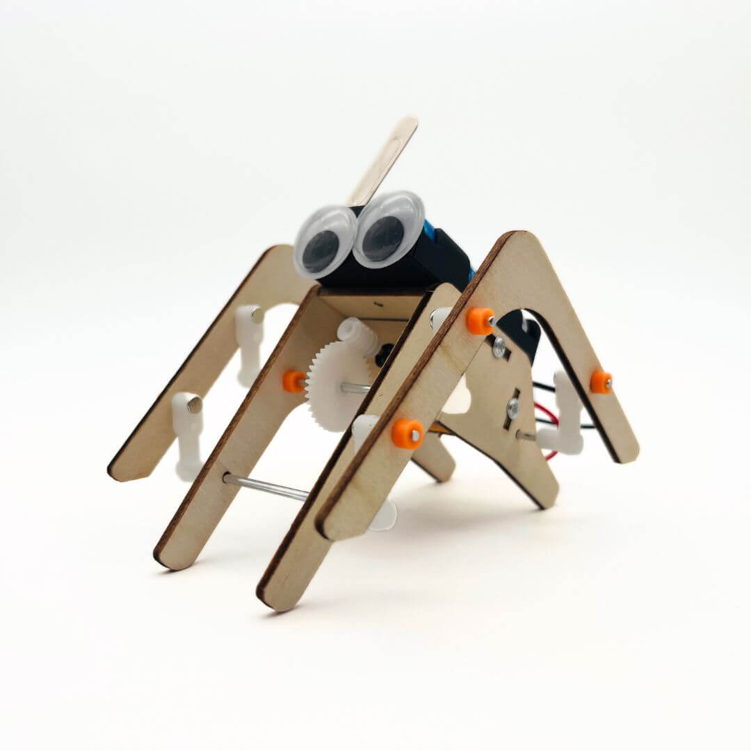 SpiderBot : L'araignée robotique la plus cool jamais créée - Kit d'assemblage en bois STEM