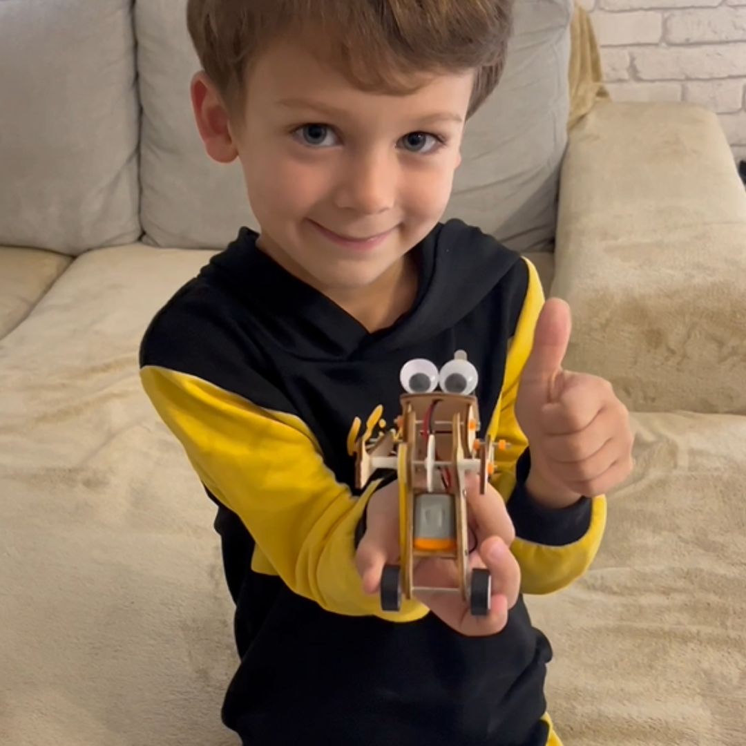 Duo Pack: Thumbs up Bot - CharBot - STEM wooden assembly kit