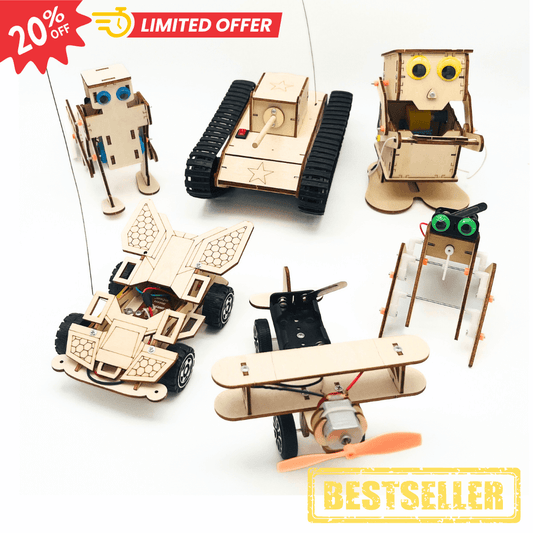 📢STOCK LIMITED📢 Pack of 6 Bots - Wooden STEM Assembly Kit