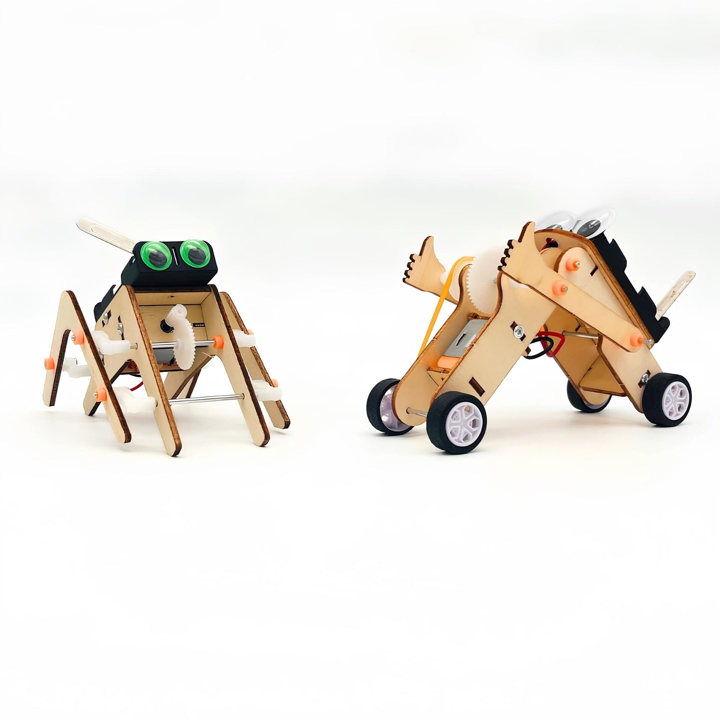 Trio Pack SpiderBot & Thumbs-up Bot - RoboWalker - DIY wooden STEM assembly kit