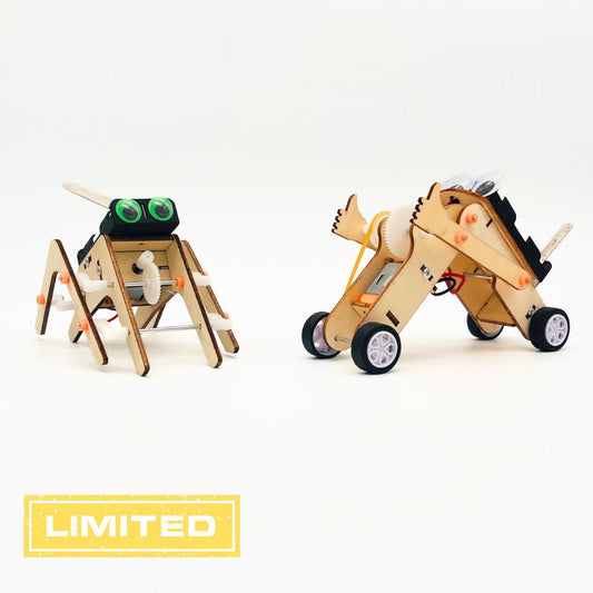 SpiderBot & Thumbs-up Bot - Kit d'assemblage DIY en bois STEM