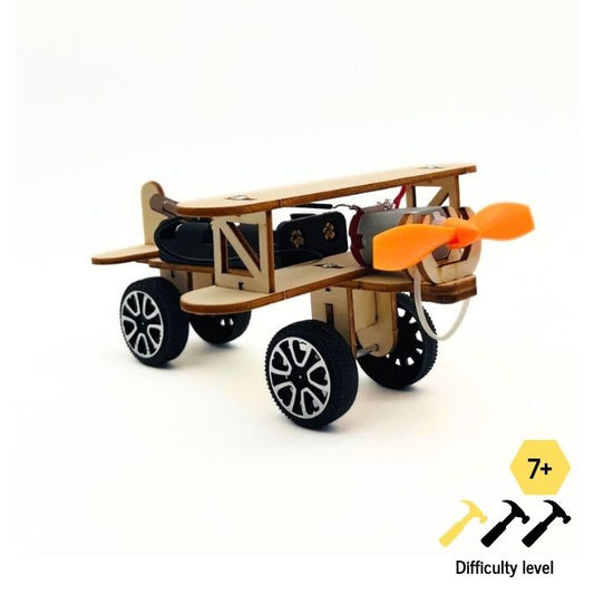 AirplaneBot: The High-Speed ​​Jet! - Wooden STEM Assembly Kit