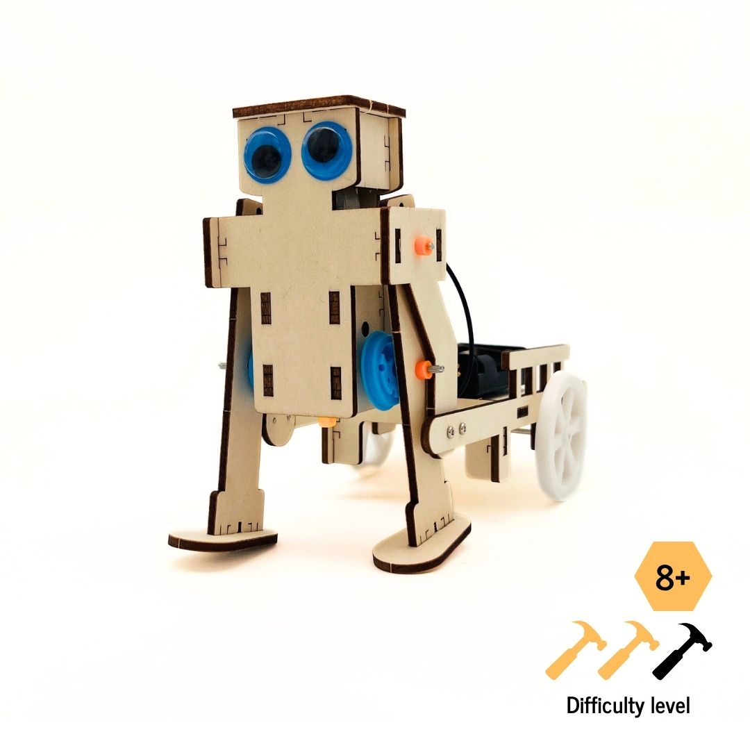 Duo Pack: RoboWalker - CarBot - Wooden STEM Assembly Kit