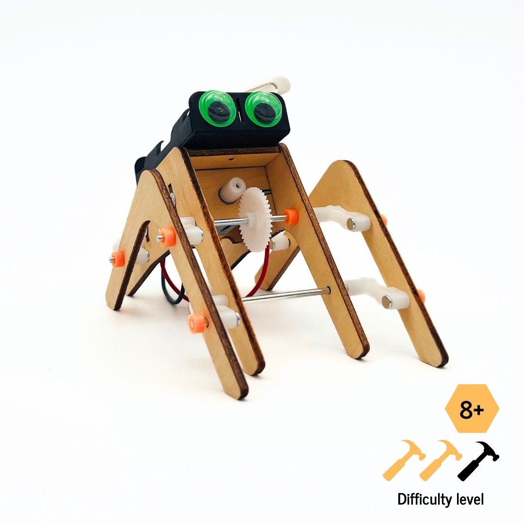 Trio Pack: SpiderBot - CoinMunch - RoboWalker- Wooden STEM Assembly Kit