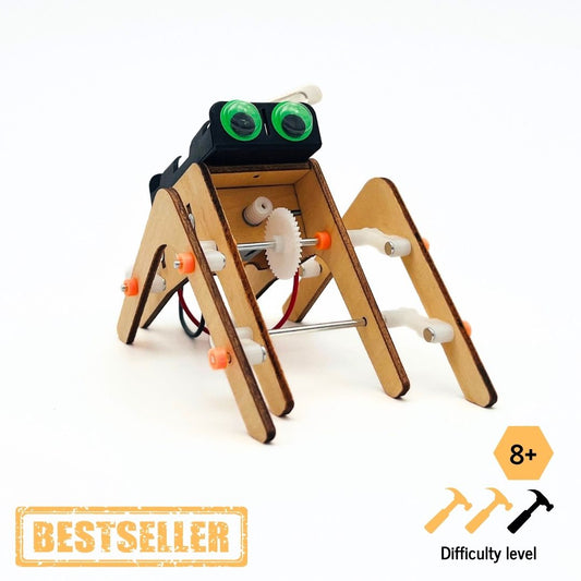 SpiderBot: The Coolest Robotic Spider Ever Created - Wooden STEM Assembly Kit